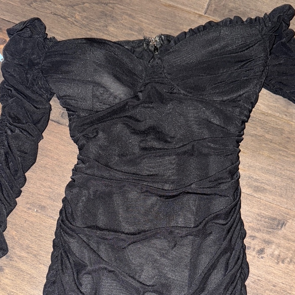 Privy Black Dress with built in bra pad